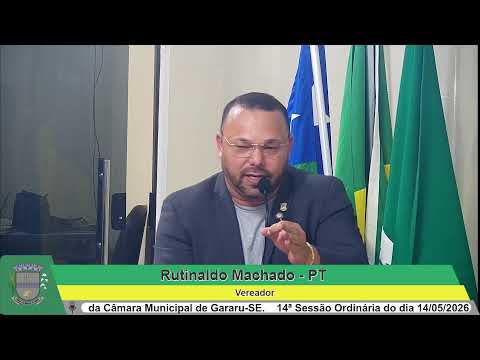 14ª SESSÃO ORDINÁRIA DA CAMARA MUNICIPAL DE GARARU-SE.