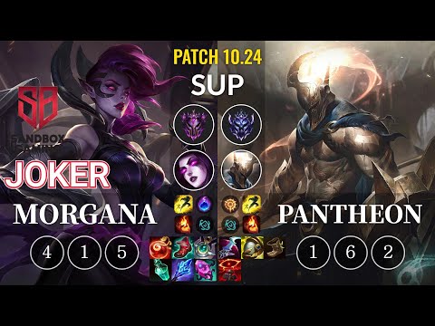 SB joker Morgana vs Pantheon Sup - KR Patch 10.24