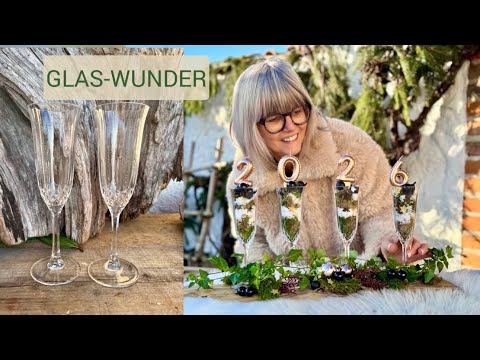 Glas-Wunder: Natürliche Silvester-Deko aus Erbstücken💫