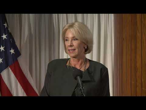 Remarks From U.S. Secretary Of Education Betsy DeVos