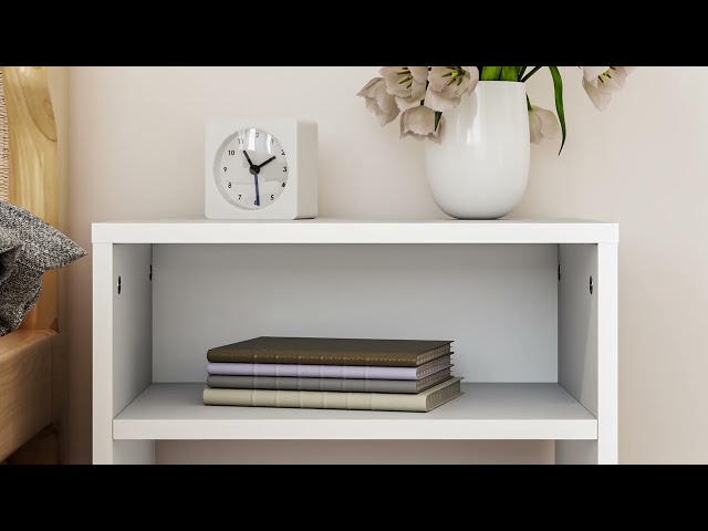 Video teaser per 800063 vidaXL Bedside Cabinet White 40x30x30 cm Engineered Wood