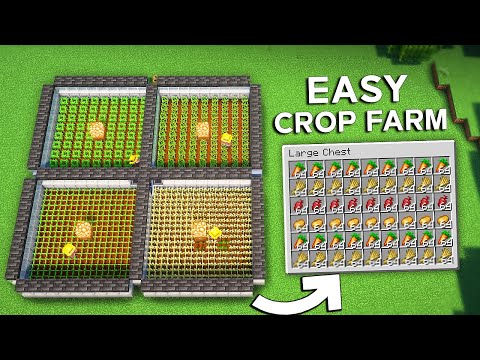 Minecraft EASIEST Multi Crops Farm - 950+ Per Hour