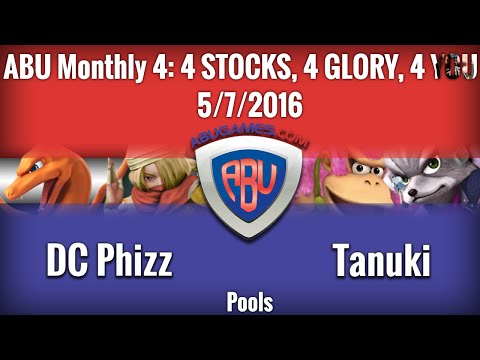 ABU Monthly 4: DC Phizz (Sheik, Charizard) vs. Tanuki (Fox, DK)  - Smash 4 Singles