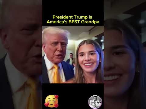 President Trump is America's BEST Grandpa 😍 #trump #donaldtrump #kaitrump #trumpnews #trump2025
