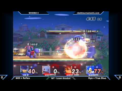 WHOBO 4 - Will + Reflex vs Ryo + True Blue - Mid Tiers - SSBB
