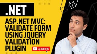 Download the video "ASP Net MVC Validate Form using jQuery Validation Plugin | form validation using jquery validator C#"