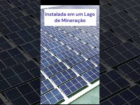 Usina Solar Flutuante entre Rio e São Paulo em Roseira num lago de mineração #shorts #drone