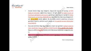 İdare 32. Ders Kanunlar-4: 4982 sayılı Bilgi Edinme Hakkı Kanunu