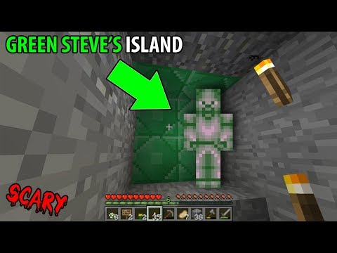 Green Steve left me a sign in Minecraft... (Green Steve's Island in Minecraft)