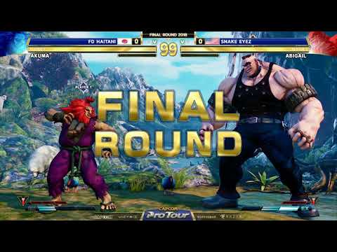 SFV - FINAL ROUND 2018 - FD Haitani /Akuma/ vs Snake Eyez /Abigail/ Top64 HD720p 60fps