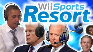 US Presidents Play Wii Sports Airplane Dogfight