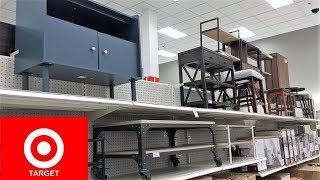 TARGET FURNITURE OTTOMANS CHAIRS TABLES HOME DECOR - SHOP WITH ME SHOPPING STORE WALK THROUGH 4K