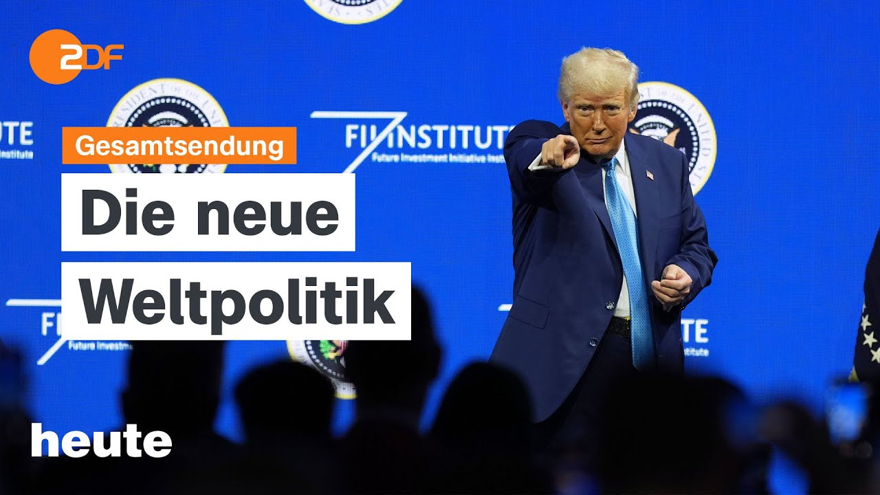 heute 19:00 Uhr vom 20.02.2025 Trump zu Ukraine, Hamas-Geisel, schmelzende Gletscher