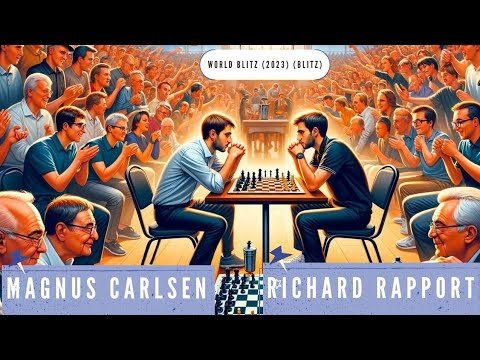 Magnus Carlsen vs Richard Rapport ||World Blitz (2023) (blitz), Samarkand UZB, rd 19, Dec-30
