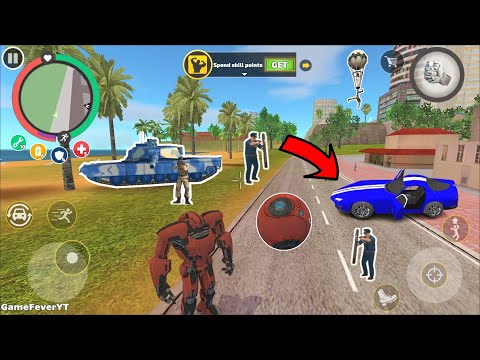 Rope Hero: Vice Town (Transformer Ball Fight Blue Luxure Robot) Robot With RPG - Android Gameplay HD