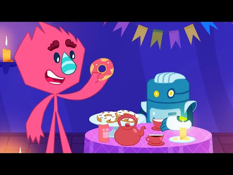 Катя и Эф. Куда-угодно-дверь - Угощение для робота - Развивающий мультфильм для детей