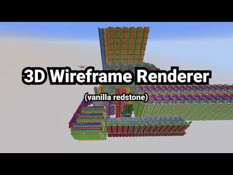 I made a 3D Renderer with just redstone minecraft