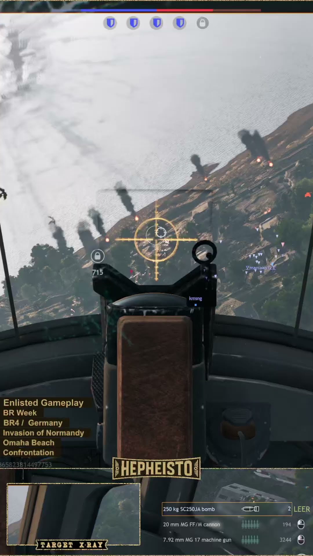 Pilot eliminates Plane P-47D-28 with 20mm MG