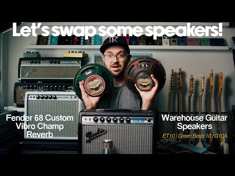 Warehouse Guitar Speakers Shootout! | ET10, Green Beret 10 and G10A | Fender 68 Custom Vibro Champ