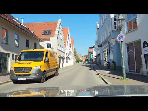 Driving in Kempten in Bavaria, Germany