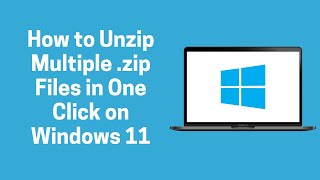 [Windows] How to Unzip Multiple .zip Files in One Click on Windows 11 (Windows)