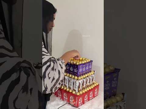 3 tier Chocolate tower making Tutorial video | checkout my ig @renaah.in for more🌸 #gift #birthday