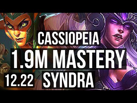 CASSIOPEIA vs SYNDRA (MID) | 1.9M mastery, 300+ games | EUW Grandmaster | 12.22