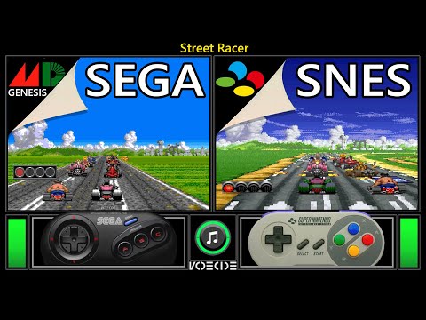 Street Racer (Sega Genesis vs SNES) Real Hardware Comparison