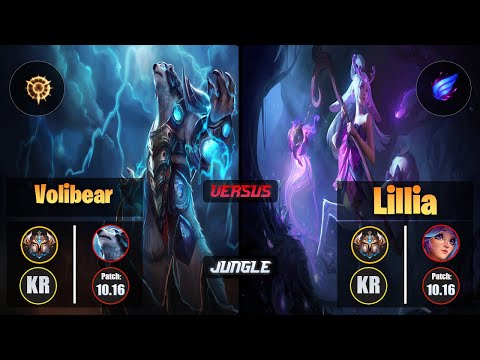 Challenger VOLIBEAR [Press the Attack] (Jungle) VS  LILLIA - Challenger KR Patch 10.16
