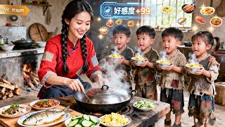 [Nieuw drama] Ik werd wakker en ontdekte dat ik tijdens een hongersnood was getransmigreerd in het lichaam van een gemene stiefmoeder! Wat moet ik doen als mijn vier kinderen me dood willen? Gelukkig heb ik een voedselsysteem waarmee ik de kinderen elke maaltijd vlees kan geven, ze kan opvoeden, mijn man kan temmen en het lot kan trotseren!#KortDrama#Wedergeboorte#Tijdperk#De schurkachtige stiefmoeder pronkt bij elke maaltijd met vlees van haar kind