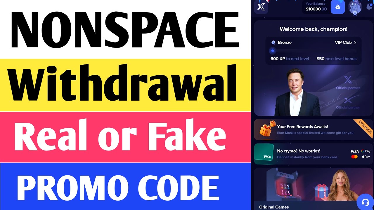 Nonspace Real or Fake |Nonspace Withdrawal |How To Withdraw Money From Nonspace |Nonspace.com
