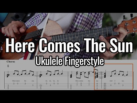 Here Comes The Sun - Ukulele Chord Melody / Fingerstyle (The Beatles)