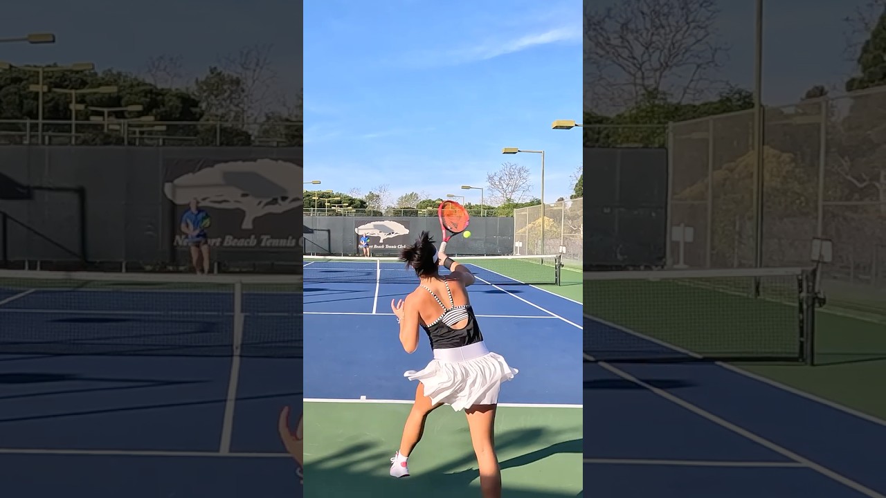 Top High School girl shows NO MERCY! #tennis #shorts