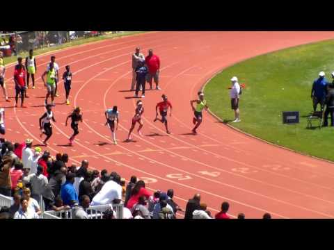 11-12 girls 100m State prelim