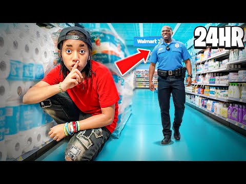 24 Hours OVERNIGHT In WALMART *Bad Idea*😱