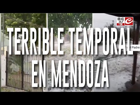 Terrible temporal de lluvia, viento y granizo causó destrozos en Mendoza
