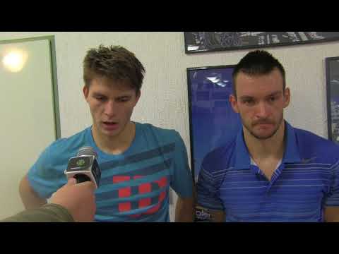 FIlip Duda a Michal Konečný po vítězství ve čtvrtfinále deblu MILOVICE INDOOR OPEN