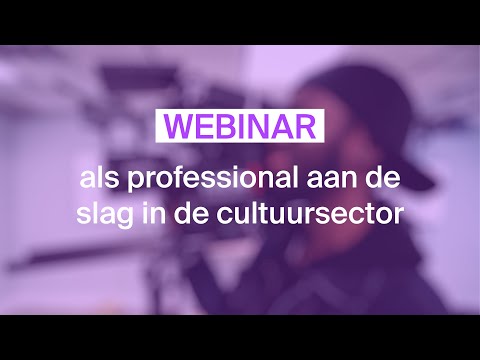 , title : 'Webinar: als professional aan de slag in de cultuursector (replay)'