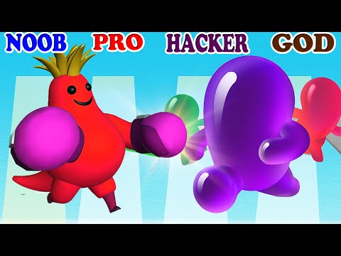 NOOBvsPROvsHACKERvsGOD in Level Up Monster Game vs Join Blob Clash 3D Game - Part Pro
