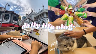 daily life vlog 🌷 | exams, RGS open house, cat cafe, haji lane, studying, lots of food !!