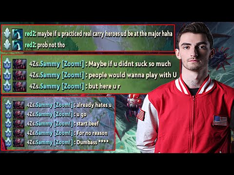 SAMMYBOY IS PISSED - SO MUCH TRASH TALKED | DOTA 2 Gameplay