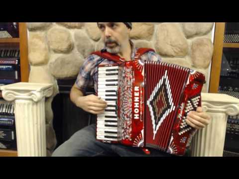 HANCIII3472R - Hohner Anacleto Latino III Decorated Red