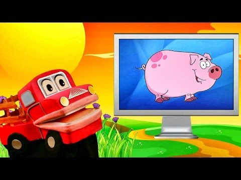 Barney el camion - Los animales de la granja - Video Educativo para niños #