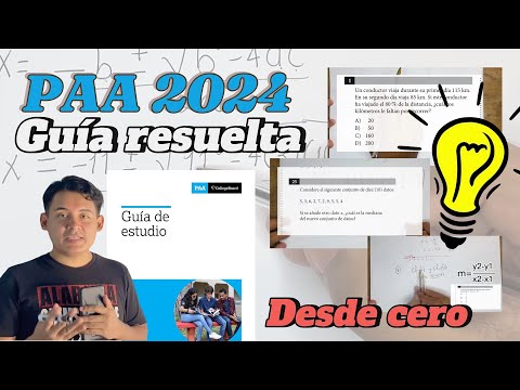 🔴Examen de admisión PAA UNAH 2024 ✔️ Guía resuelta: paso a paso ✅
