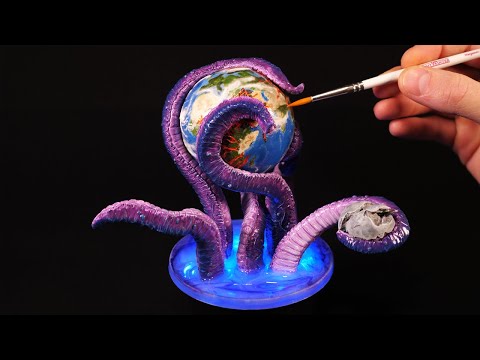 I made an Earth eating Monster / Polymer Clay / Resin