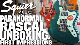 Video thumbnail for Squier Paranormal Rascal Bass Unboxing & First Impressions - LowEndLobster Fresh Look by LowEndLobster