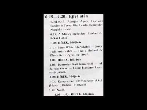 Éjfél után. Újratöltve. Szerkesztő: Adorján Ágnes. 1990.09.21. Petőfi rádió. 1.03-3.00.