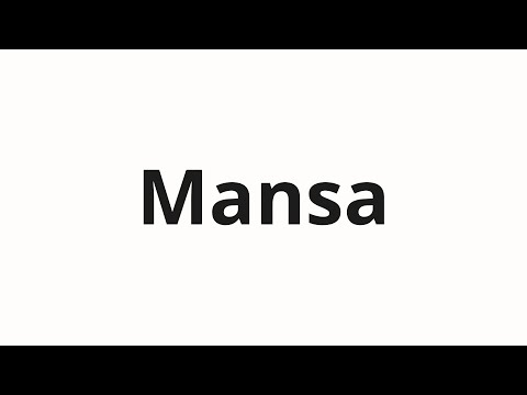 How to pronounce Mansa