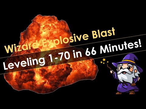 Wizard Leveling 1-70 in 66 Minutes With Explosive Blast - Season 27 Start Practice!