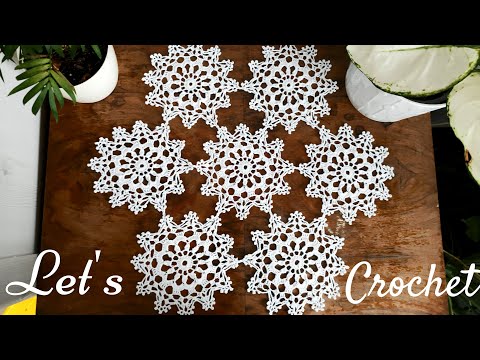 Create a Stunning Doily with Snowflake Motifs ❄️ | Crochet Tutorial